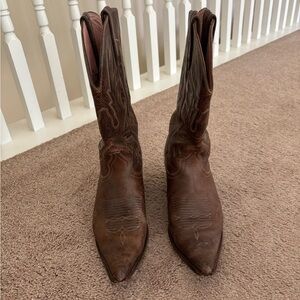 Brown Leather Western Boots